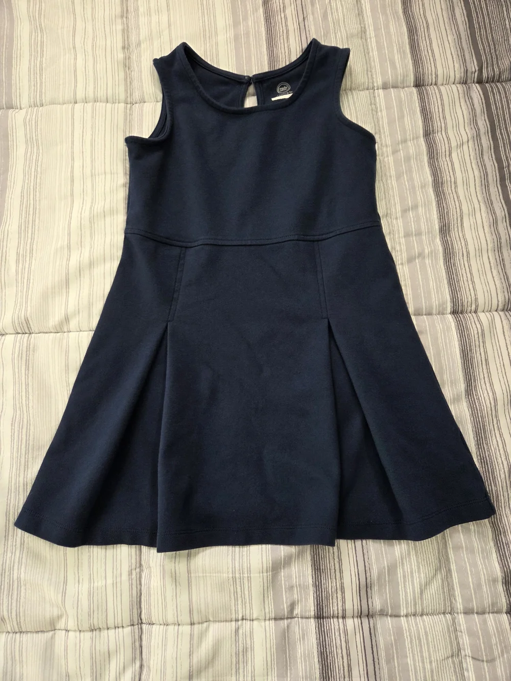 Wonder Nation Girls School Uniform Stretch Ponte Pleated Knit Jumper Dress